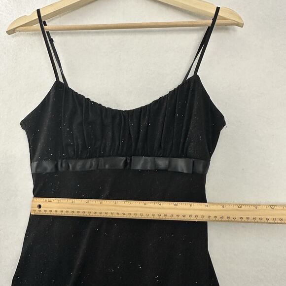 Vtg Rampage Mini Black Sparkle Dress Womens Medium Formal Whimsigoth Prom - Picture 7 of 12